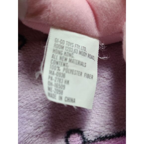 Tiny 4 Inch Pink Plush Bear with Ribbon Bow - Picture 3 of 3